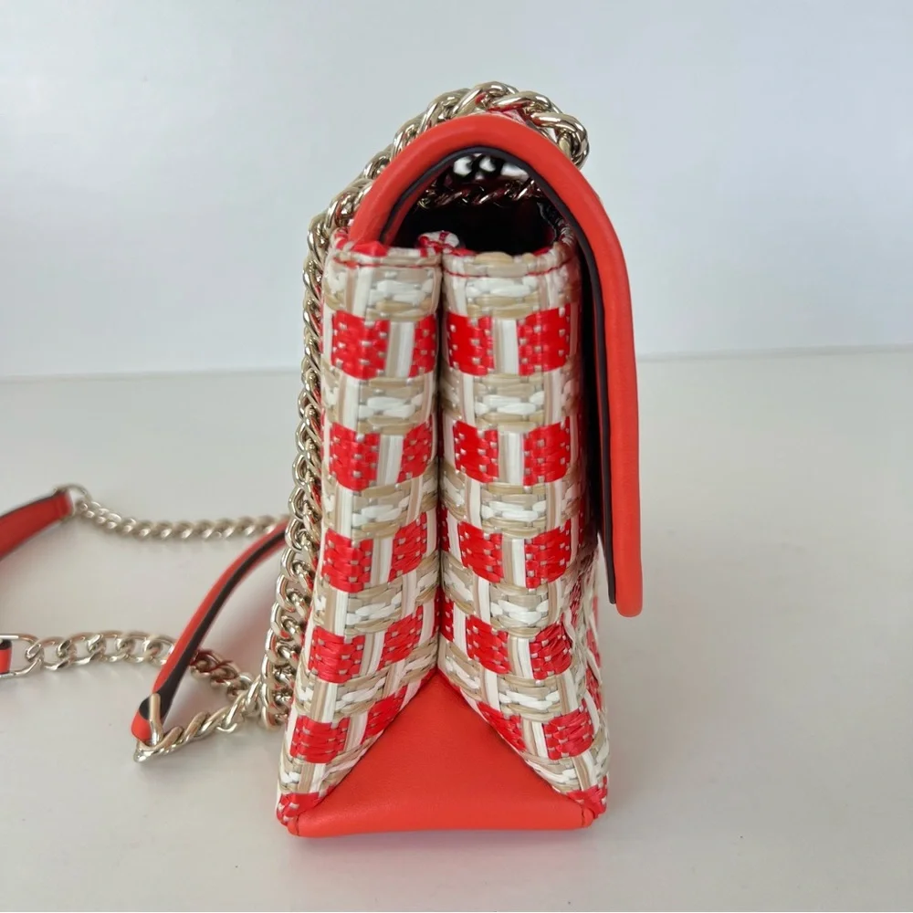 NWT KATE SPADE Natalia Two Tone Flap Chain Handles Small Crossbody Shoulder Bag
